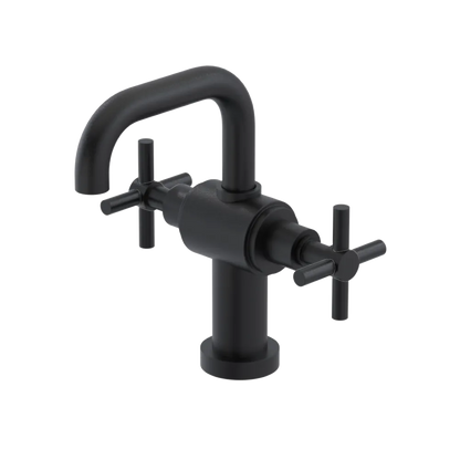 Rubinet Single Hole Dual Handle Lav. Set. (less drain) Matt Black