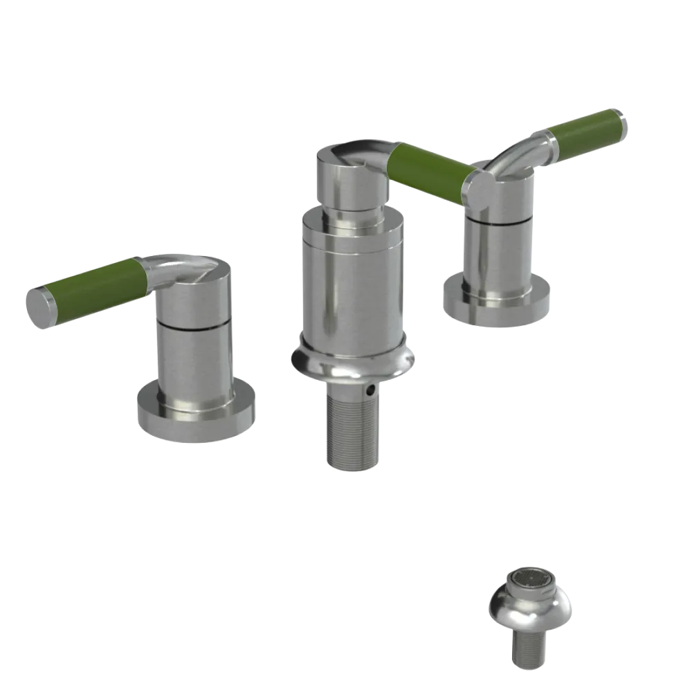 Rubinet Bidet Fitting with Spray, Diverter, and Vacuum Breaker (less drain) Satin Nickel