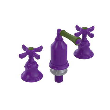 Rubinet Bidet Fitting with Spray, Diverter, and Vacum Breaker (Less Drain) Purple Haze
