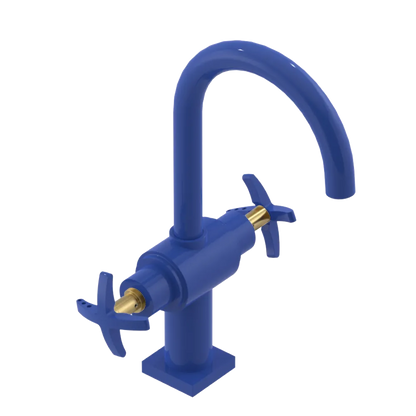 Rubinet Single Hole Dual Handle Lav. Set. (less drain) Blu Jean