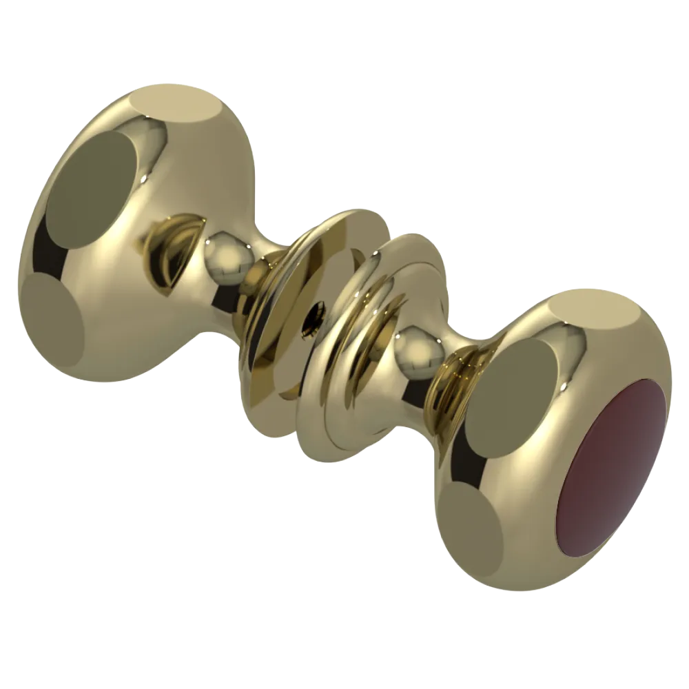 Rubinet Shower Door Knob (set) Natural Brass