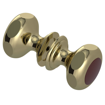 Rubinet Shower Door Knob (set) Natural Brass