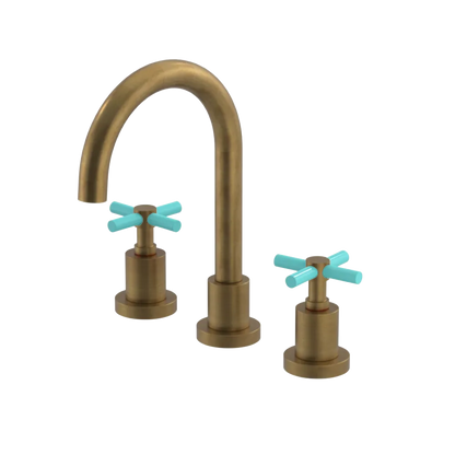 Rubinet Widespread Lav. Set. (less drain) Antique Brass Matt