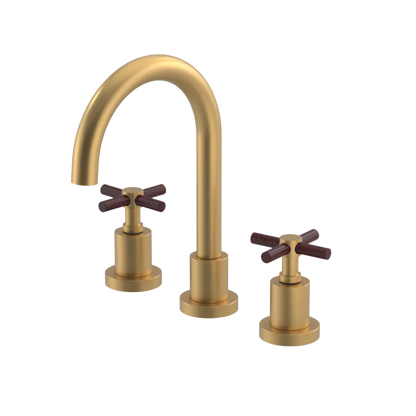 Rubinet Widespread Lav. Set. (less drain) Satin Gold