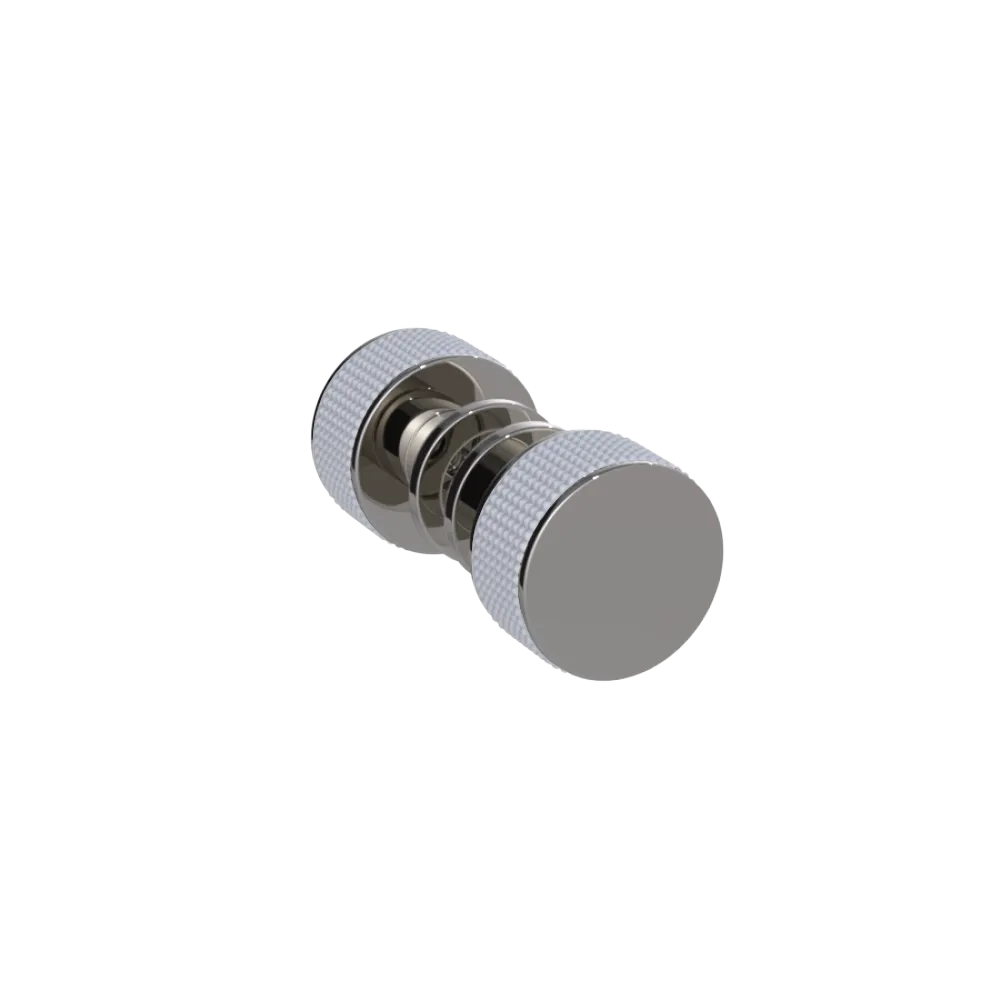 Rubinet Shower Door Knob (set) Polished Nickel