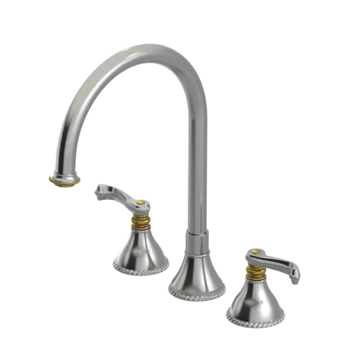 Rubinet Widespread Kitchen Set Satin Nickel
