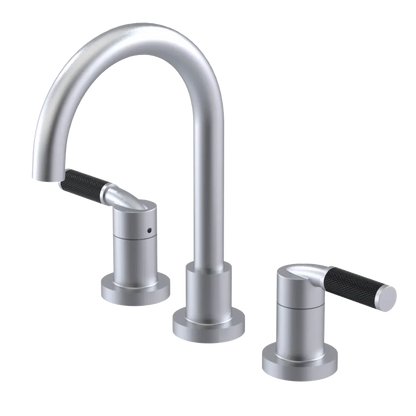 Rubinet Widespread Lav. Set. (less drain) Satin Chrome