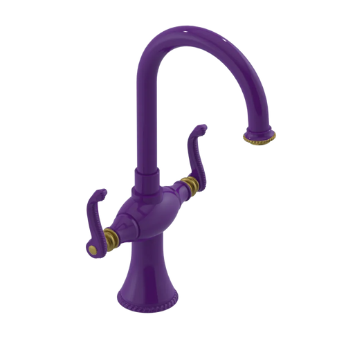 Rubinet Single Hole Dual Handle Lav. Set. (less drain) Purple Haze