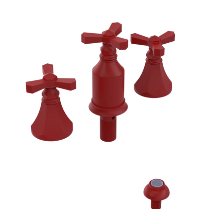 Rubinet Bidet Fitting with Spray, Diverter, and Vacum Breaker (Less Drain) Maroon