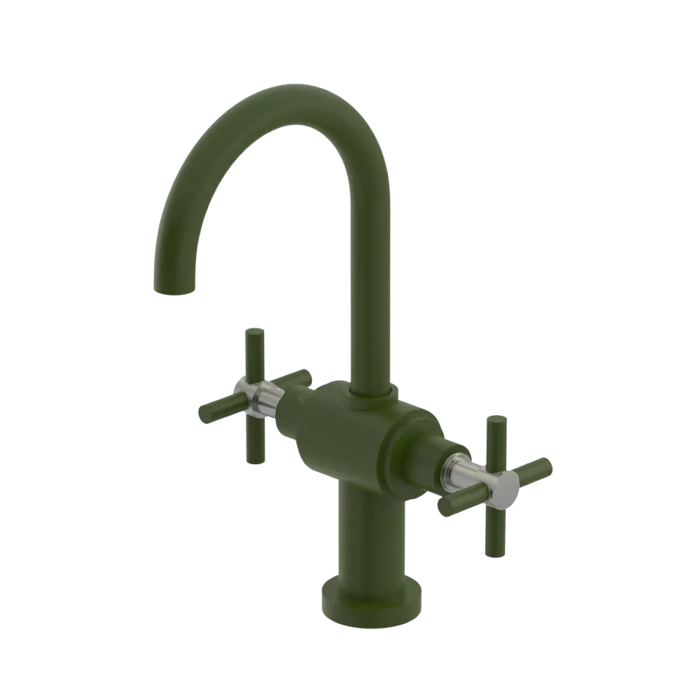 Rubinet Single Hole Dual Handle Lav. Set with LaSalle Spout (less drain) Green Envy