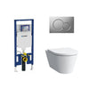 Laufen Two-Piece With Geberit - Kartell Wall-Hung Toilet System – Seat Included