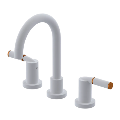 Rubinet Widespread Lav set (less drain) Matt White