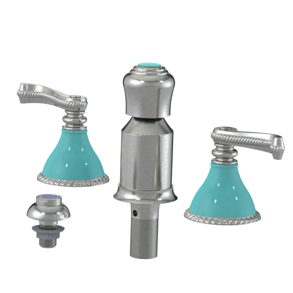 Rubinet Bidet Fitting with Spray, Diverter, and Vacum Breaker (Less Drain) Satin Nickel
