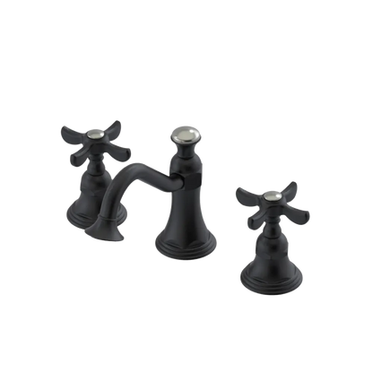 Rubinet Widespread Lav. Set. (less drain) Matt Black