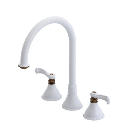 Rubinet Widespread Kitchen Set White