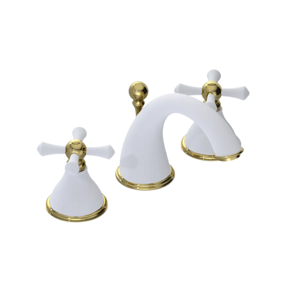 Rubinet Widespread Lav. Set. (less drain) Matt White