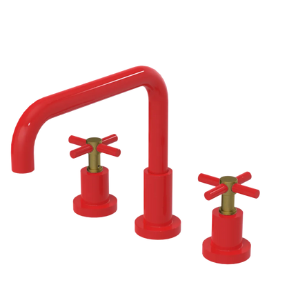 Rubinet Widespread Kitchen Set Red