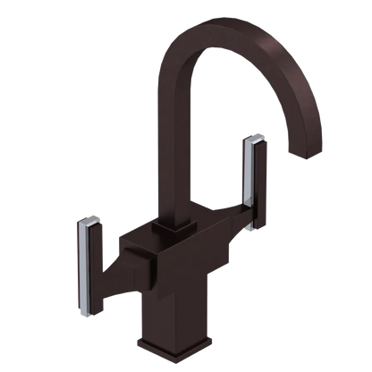 Rubinet Single Hole Dual Handle Lav. Set. (less drain) Oil Rubbed Bronze