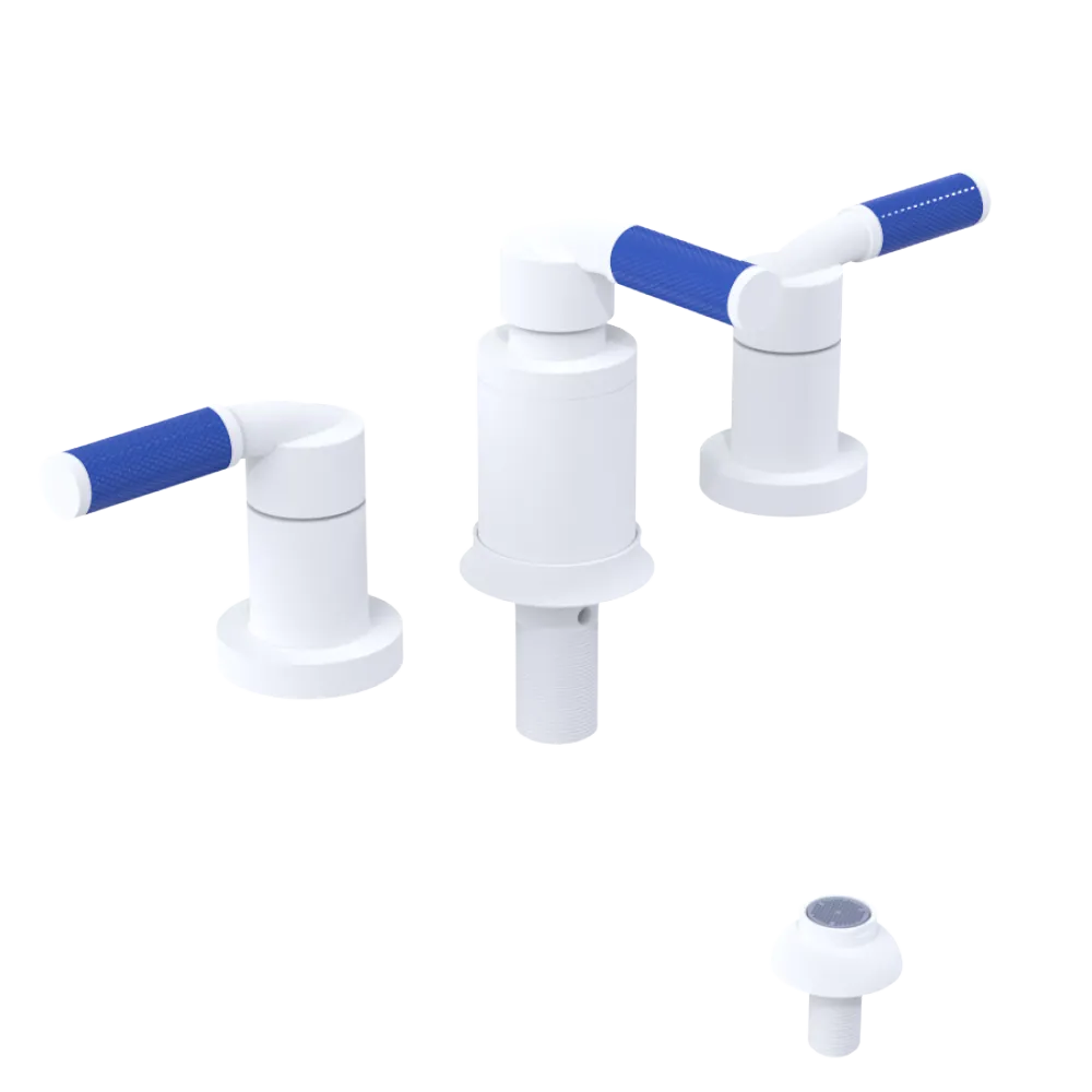 Rubinet Bidet Fitting with Spray, Diverter, and Vacum Breaker (Less Drain) Matt White