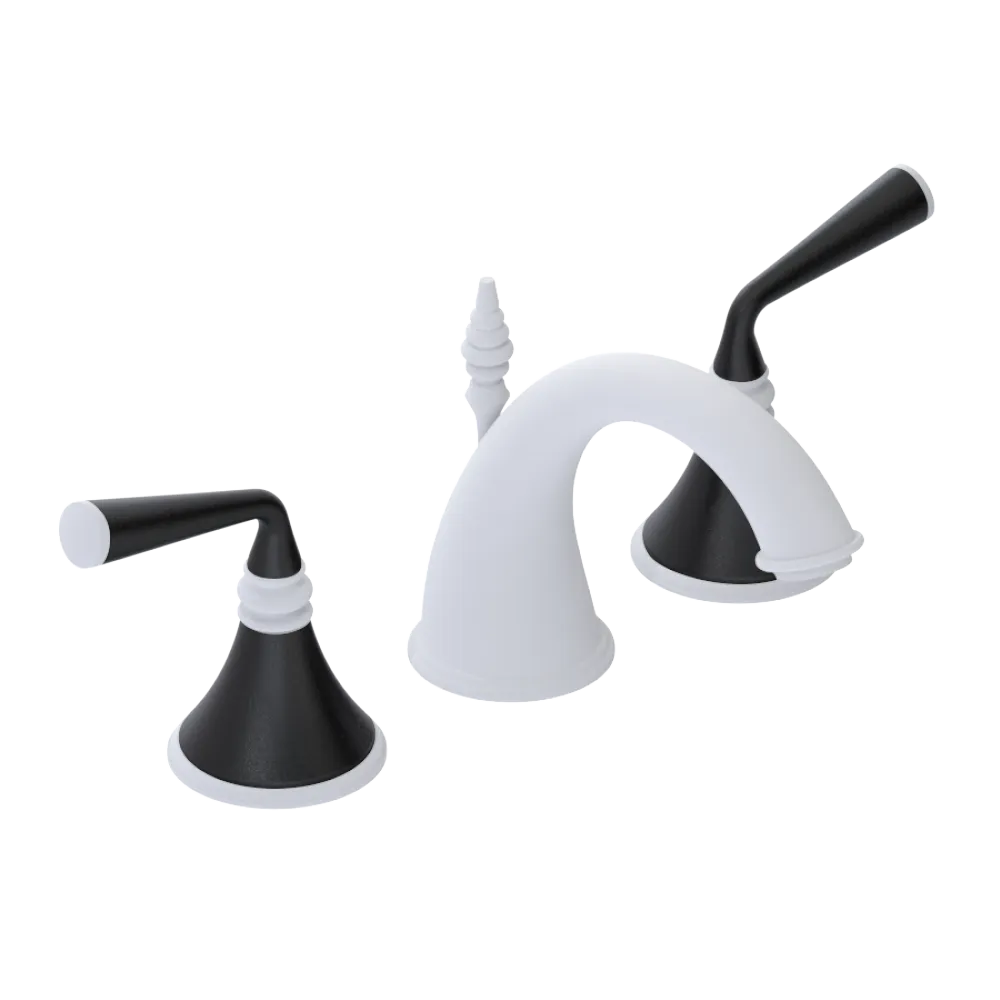 Rubinet Widespread Lav. Set. (less drain) Matt White