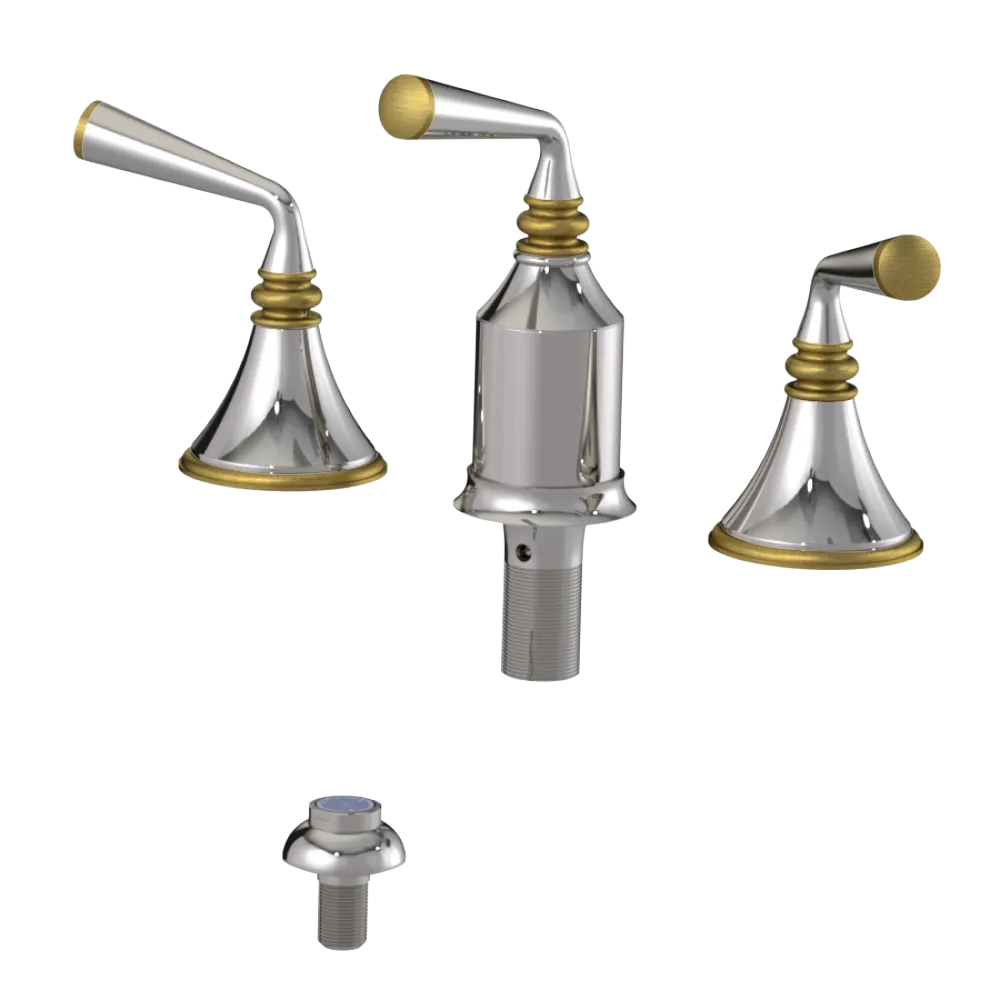 Rubinet Bidet Fitting with Spray, Diverter, and Vacum Breaker (Less Drain) Polished Nickel