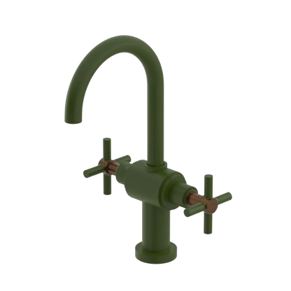 Rubinet Single Hole Dual Handle Lav. Set with LaSalle Spout (less drain) Green Envy