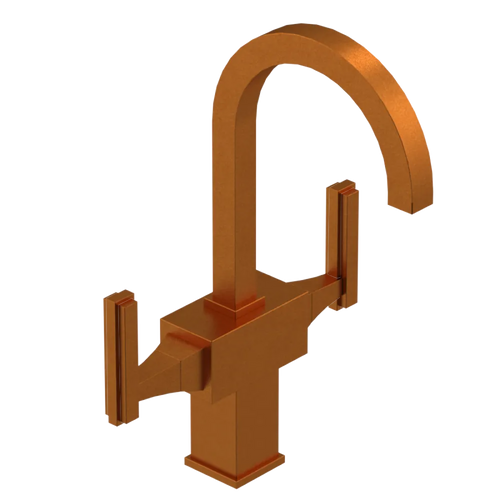 Rubinet Single Hole Dual Handle Lav. Set. (less drain) Antique Copper Matt