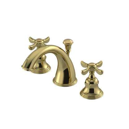 Rubinet Widespread Lav. Set. (less drain) Natural Brass