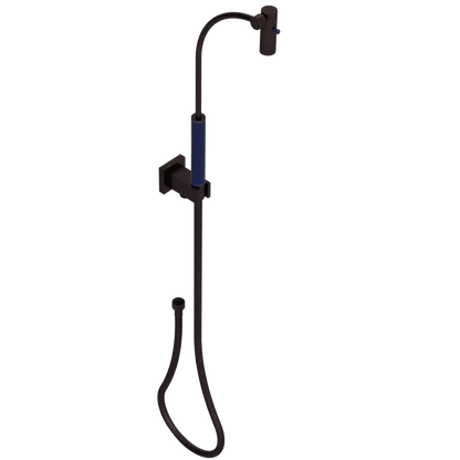 Rubinet Hand Held Shower Bidet with Extended Reach & Dual Function Spray Including Wall Bracket with Supply & Hose (Square) Oil Rubbed Bronze