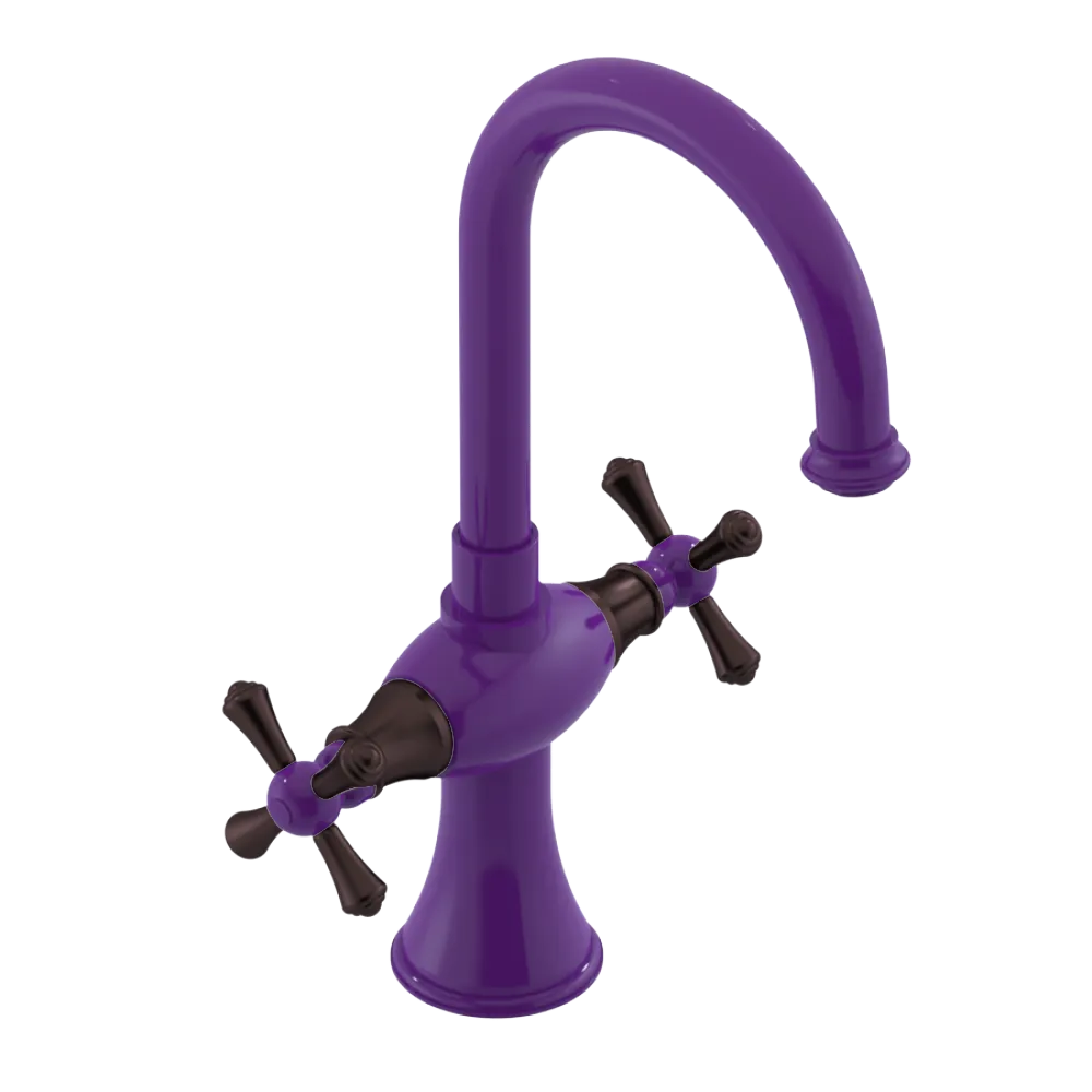 Rubinet Single Hole Dual Handle Lav. Set. (less drain) Purple Haze