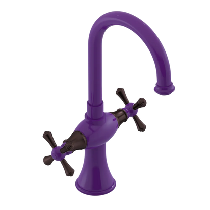 Rubinet Single Hole Dual Handle Lav. Set. (less drain) Purple Haze