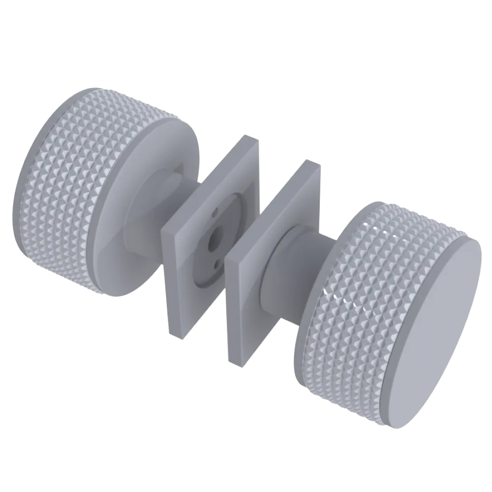 Rubinet Shower Door Knob (set) Matt White