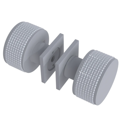 Rubinet Shower Door Knob (set) Matt White