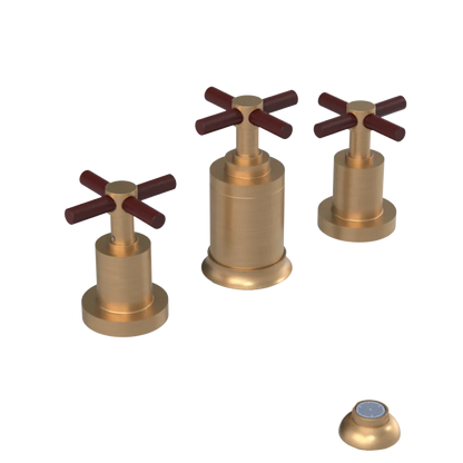 Rubinet Bidet Fitting with Spray, Diverter, and Vacuum Breaker (less drain) Satin Gold