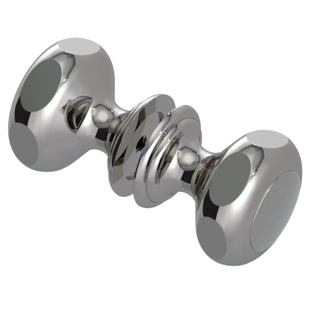 Rubinet Shower Door Knob (set) Polished Nickel
