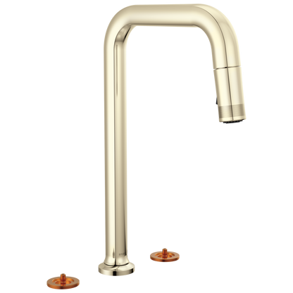 Brizo Widespread Pull Down Faucet With Square Spout Less Handles