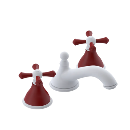 Rubinet Widespread Lav. Set. (less drain) Matt White