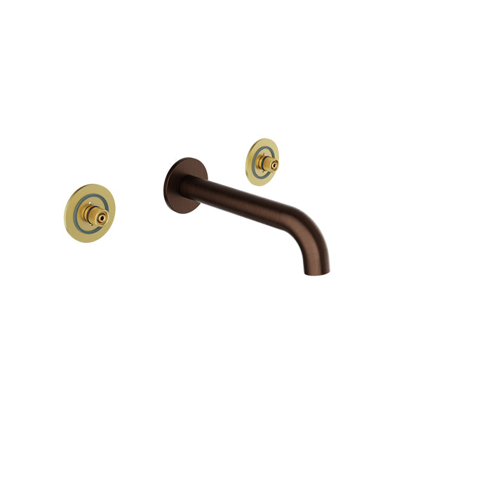 Baril Trim only for two handles wall-mounted lavatory faucet, drain not included