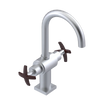 Rubinet Single Hole Dual Handle Lav. Set. (less drain) Satin Chrome