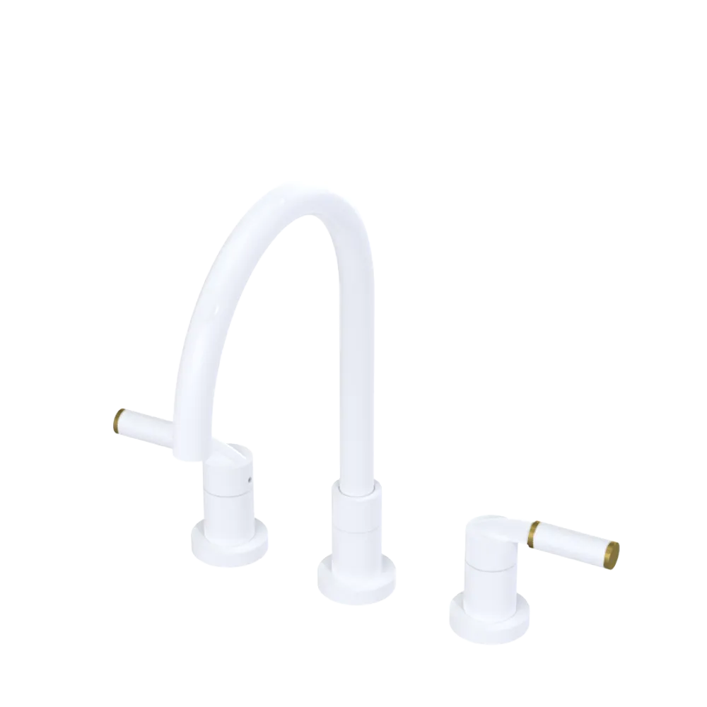 Rubinet Widespread Kitchen Set White