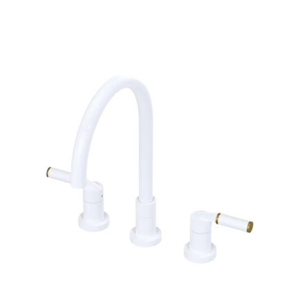 Rubinet Widespread Kitchen Set White