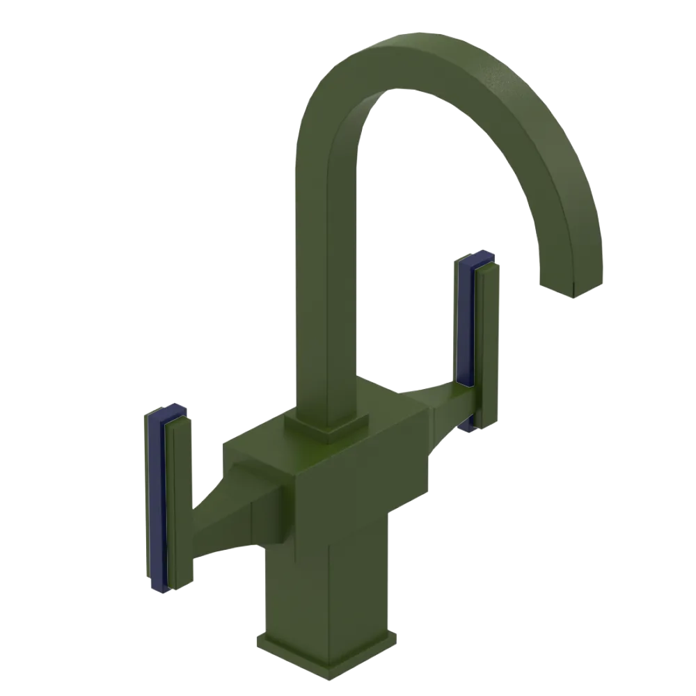 Rubinet Single Hole Dual Handle Lav. Set. (less drain) Green Envy
