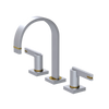 Rubinet Widespread Lav. Set. (less drain) Satin Chrome