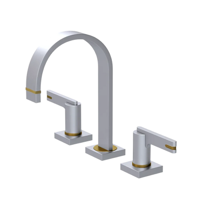 Rubinet Widespread Lav. Set. (less drain) Satin Chrome