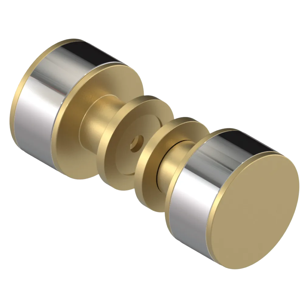 Rubinet Shower Door Knob (set) Satin Brass