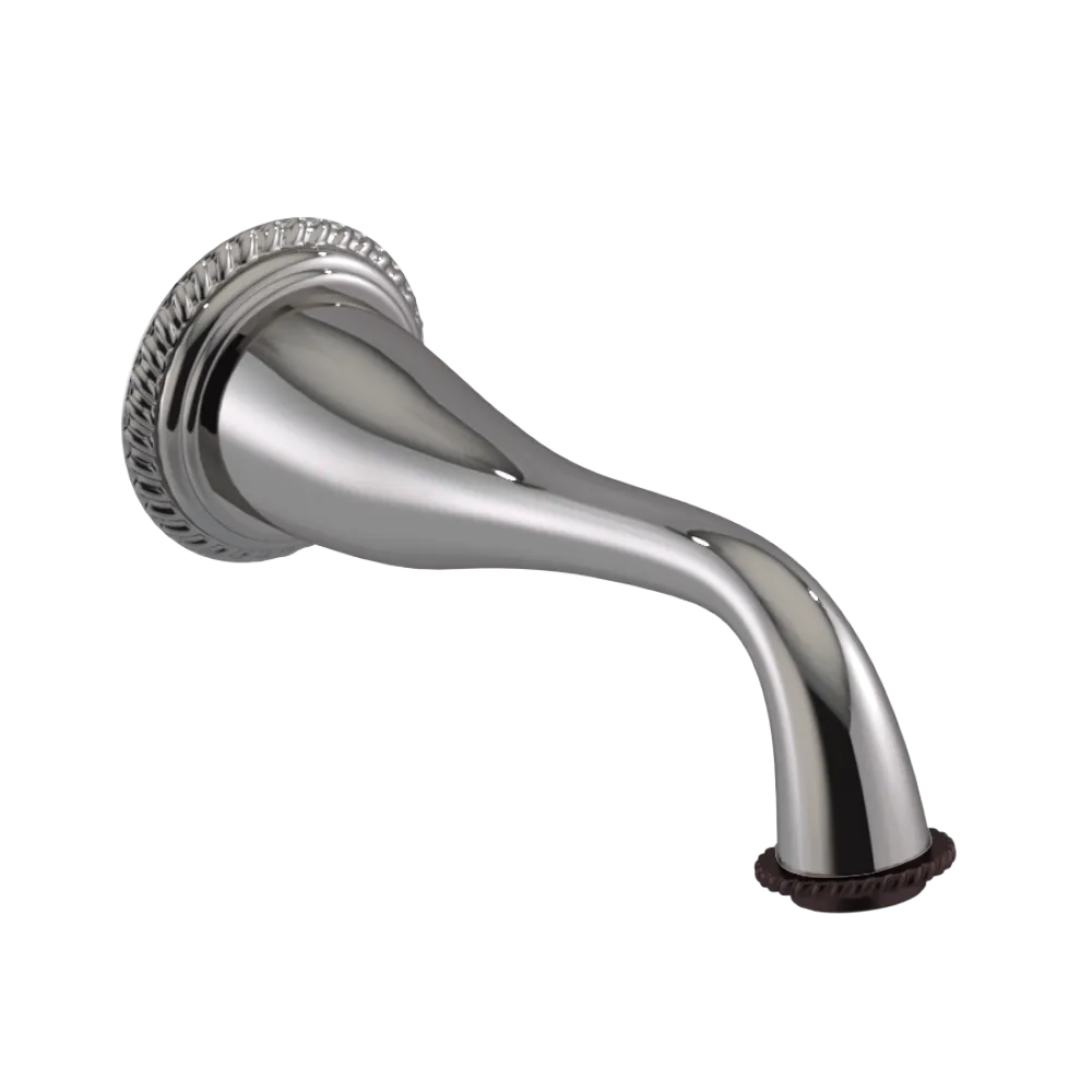 Rubinet Tub Filler Spout Wall Mount Polished Nickel