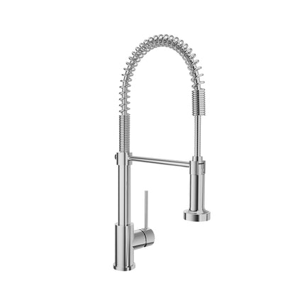 Baril Industrial style single-hole kitchen faucet with 2-function spray