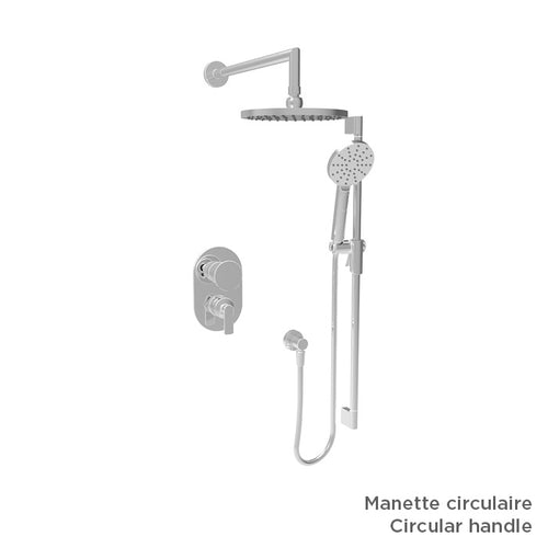 Baril Complete pressure balanced shower kit without handle