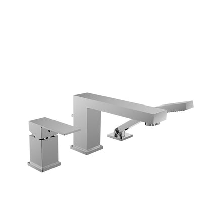 Baril 3-piece tub filler with hand shower