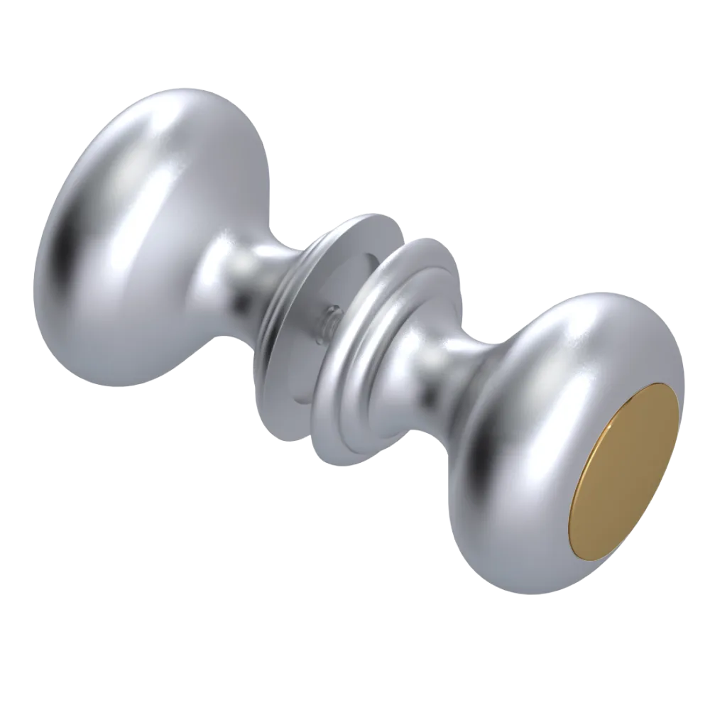 Rubinet Shower Door Knob (set) Satin Chrome